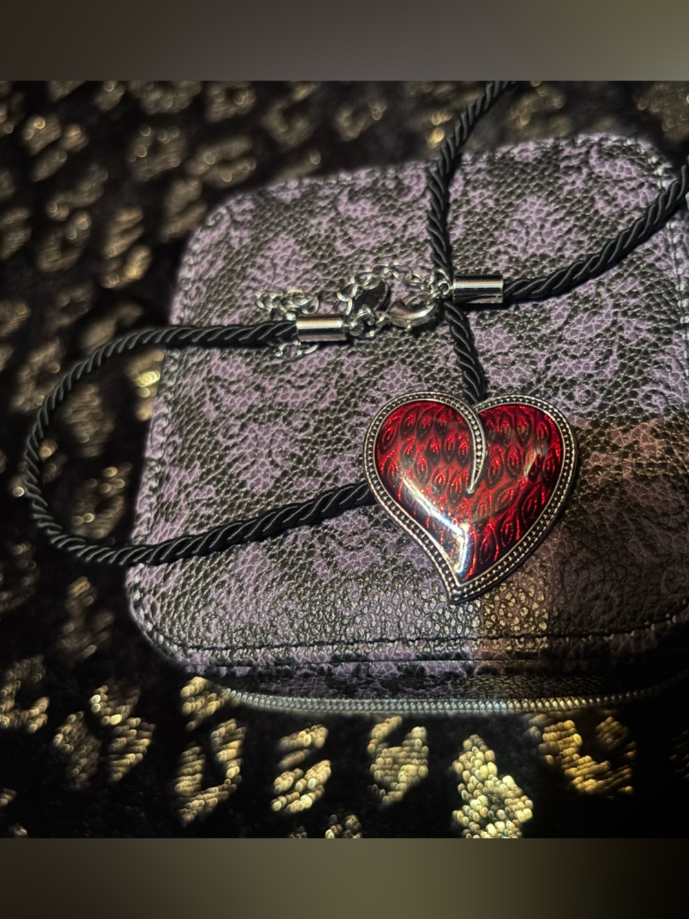 Lia Sophia Burning Love with Red Heart Pendant Necklace
